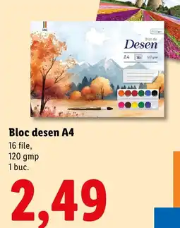 Lidl Desen bloc desen A4 Ofertă