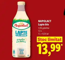 Lidl Napolact lapte bio Ofertă