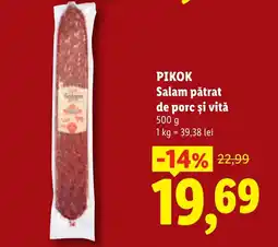 Lidl Pikok salam pătrat de porc și vită Ofertă