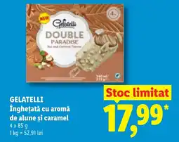 Lidl Gelatelli înghețată cu aromă de alune și caramel Ofertă