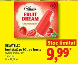 Lidl Gelatelli înghețată pe băț cu fructe Ofertă