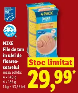 Lidl Nixe file de ton în ulei de floarea-soarelui Ofertă