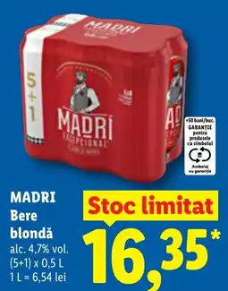 Lidl Madri bere blondă Ofertă