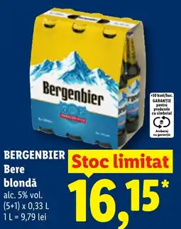 Lidl Bergenbier Bere blondă Ofertă