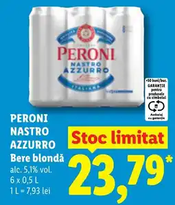 Lidl Peroni nastro azzurro Ofertă