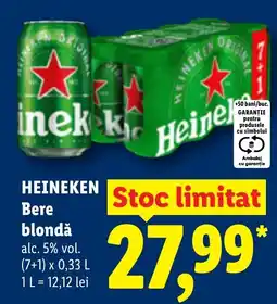 Lidl Heineken Bere blondă Ofertă