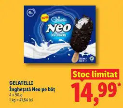 Lidl Gelatelli Înghețată Neo pe băț Ofertă