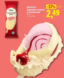 Lidl Gelatelli înghețată cu căpșuni și ciocolată albă Ofertă