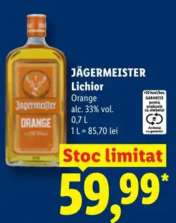 Lidl Jägermeister Lichior Orange Ofertă