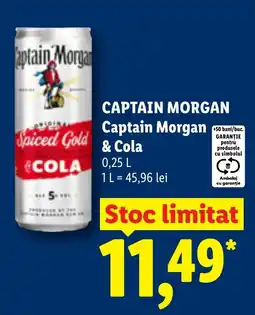 Lidl Captain Morgan Captain Morgan & Cola Ofertă