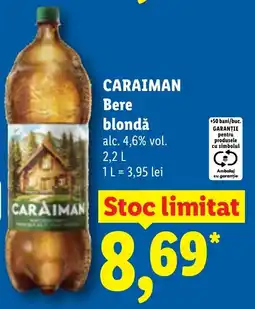 Lidl Caraiman Bere blondă Ofertă