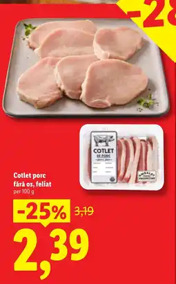 Lidl Cotlet porc fără os, feliat Ofertă