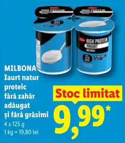 Lidl Milbona Iaurt natur proteic Ofertă