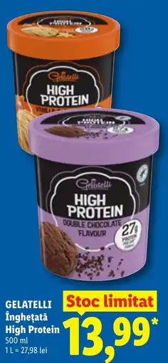 Lidl Gelatelli înghețată high protein Ofertă