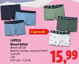 Lidl Lupilu boxeri băieți Ofertă