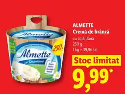 Lidl Almette cremă de brânză cu smântână Ofertă