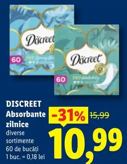 Lidl Discreet absorbante zilnice Ofertă