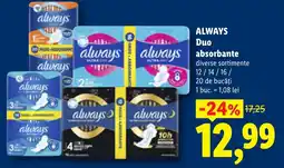 Lidl Always duo absorbante Ofertă