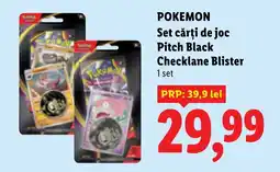 Lidl Pokemon set cărți de joc pitch black checklane blister Ofertă
