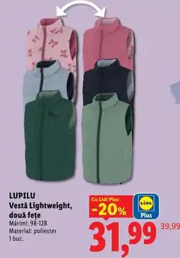 Lidl Lupilu vesta lightweight doua fețe Ofertă