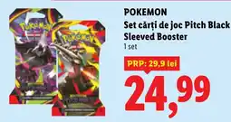 Lidl Pokemon set cărți de joc pitch black sleeved booster Ofertă