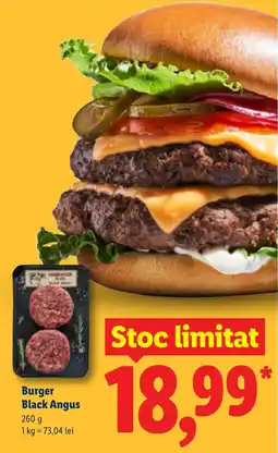 Lidl Burger Black Angus Ofertă