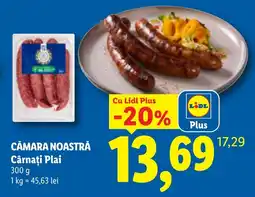 Lidl Cămara Noastră Cârnați Plai Ofertă
