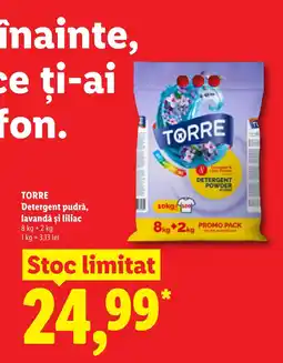 Lidl Torre detergent pudră, lavandă și liliac Ofertă