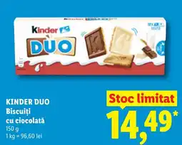 Lidl Kinder Duo Biscuiți cu ciocolată Ofertă