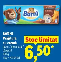 Lidl Barni prăjitură cu cremă Ofertă
