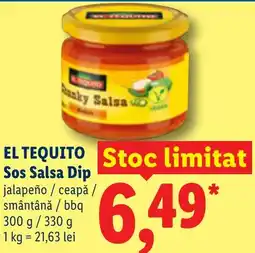 Lidl El Tequito Sos Salsa Dip Ofertă