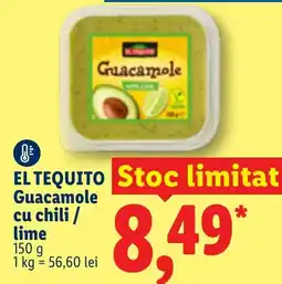 Lidl El tequito guacamole cu chili / lime Ofertă