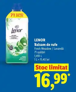 Lidl Lenor balsam de rufe Ofertă