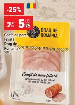 Carrefour Drag de românia ceafă de porc feliată Ofertă
