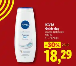 Lidl Nivea gel de duș Ofertă