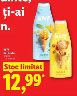 Lidl Keff gel de duș Ofertă