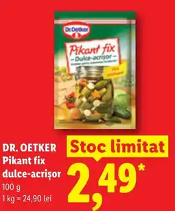 Lidl Dr. Oetker pikant fix dulce-acrișor Ofertă