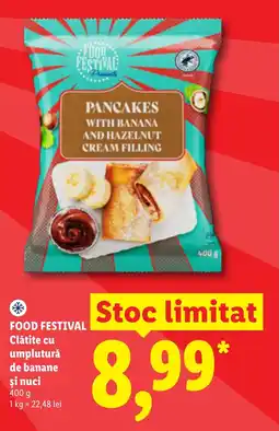Lidl Food Festival clătite cu umplutură de banane și nuci Ofertă