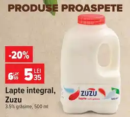 Carrefour Zuzu lapte integral Ofertă