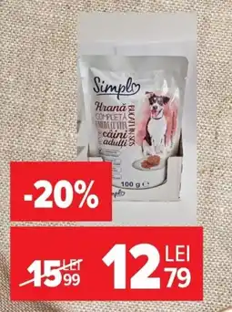 Carrefour Simply hrană completă amează cutită pentru câini adulți Ofertă
