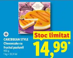 Lidl Caribbean Style Cheesecake cu fructul pasiunii Ofertă