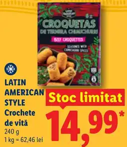 Lidl Latin american style croquete de vită Ofertă