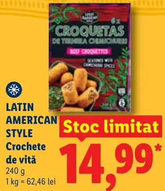 Latin american style croquete de vită