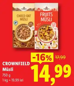 Lidl Crownfield Müsli Ofertă