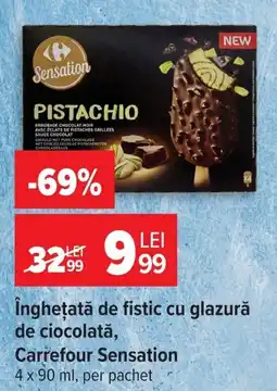 Carrefour Carrefour Sensation înghețată de fistic cu glazură de ciocolată Ofertă