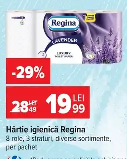 Carrefour Hartie igienica Regina Ofertă