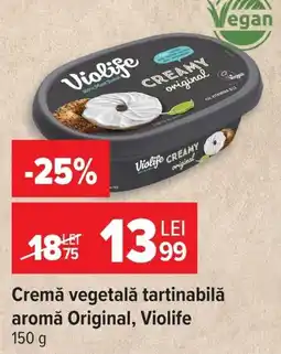 Carrefour Violife cremă vegetală tartinabilă Ofertă
