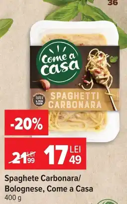 Carrefour Come a Casa Spaghete Carbonara Ofertă