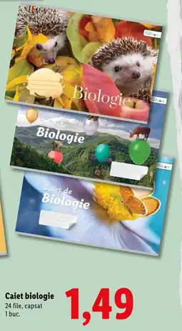 Lidl Caiet biologie Ofertă
