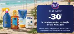 Carrefour Nivea Sun produse pentru protecție solară Ofertă